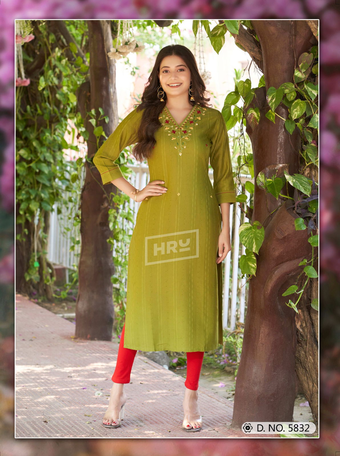 Hema Vol 3 By Hru Straight Cut Viscose Embroidery Kurtis Wholesale Shop In Surat